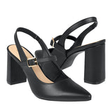 TACONES DAMA STYLO 26804 SIMIPIEL NEGRO