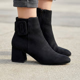 BOTINES STYLO MUJER 26008 SUEDE NEGRO