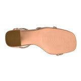 SANDALIAS DE FIESTA DAMA STYLO 22714 TEXTIL ORO ROSADO