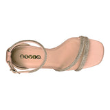 SANDALIAS DE FIESTA DAMA STYLO 22714 TEXTIL ORO ROSADO