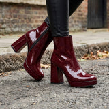BOTINES STYLO MUJER 25506 CHAROL VINO