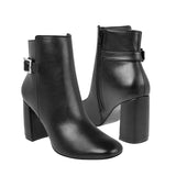BOTINES STYLO MUJER 105008 SIMIPIEL NEGRO