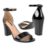 SANDALIAS STYLO MUJER 33815 CHAROL NEGRO