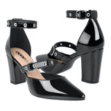 TACONES DAMA STYLO 35704 CHAROL NEGRO