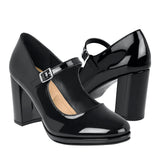TACONES STYLO MUJER 41201CHAROL NEGRO