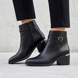 BOTINES STYLO MUJER 39901 SIMIPIEL NEGRO