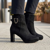 BOTINES STYLO MUJER 40701 SUEDE NEGRO