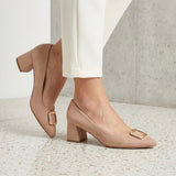 TACONES MUJER STYLO 413008 SUEDE BEIGE