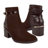 BOTINES STYLO MUJER 399001 SUEDE CAFÉ