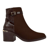 BOTINES STYLO MUJER 399001 SUEDE CAFÉ
