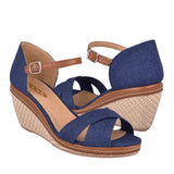 Cuñas casuales Stylo para mujer textil demin 7074