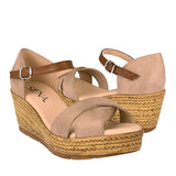 CUÑAS DAMA SIENA 21074 SUEDE BEIGE