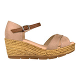 CUÑAS DAMA SIENA 21074 SUEDE BEIGE