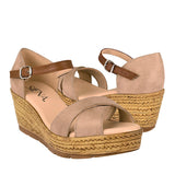 CUÑAS DAMA SIENA 21074 SUEDE BEIGE
