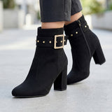 BOTINES STYLO MUJER 4350 SUEDE NEGRO