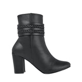 BOTINES STYLO MUJER 4380 SIMIPIEL NEGRO