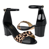 SANDALIAS STYLO MUJER 3008 CHAROL NEGRO