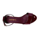 SANDALIAS STYLO MUJER 3008 CHAROL VINO