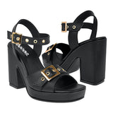 SANDALIAS DAMA STYLO 9023 SIMIPIEL NEGRO