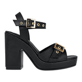SANDALIAS DAMA STYLO 9023 SIMIPIEL NEGRO