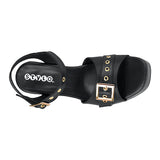 SANDALIAS DAMA STYLO 9023 SIMIPIEL NEGRO