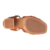 SANDALIAS DAMA STYLO 9023 SIMIPIEL CAFÉ