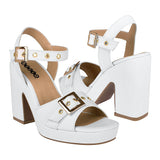 SANDALIAS DAMA STYLO 9023 SIMIPIEL BLANCO