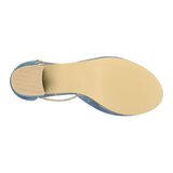 TACONES CASUALES DAMA STYLO 5382 SIMIPIEL AZUL