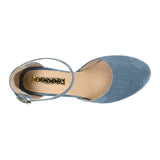 TACONES CASUALES DAMA STYLO 5382 SIMIPIEL AZUL