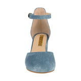 TACONES CASUALES DAMA STYLO 5382 SIMIPIEL AZUL