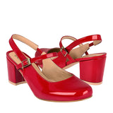 TACONES DAMA STYLO 5381 CHAROL ROJO