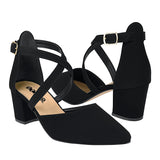 TACONES DAMA STYLO 5389 SUEDE NEGRO