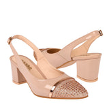 TACONES STYLO MUJER 5686 CHAROL BEIGE