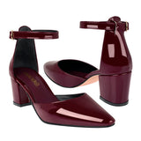 TACONES STYLO MUJER 5385 CHAROL VINO