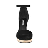 SANDALIAS STYLO MUJER 9009 SUEDE NEGRO