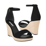 SANDALIAS STYLO MUJER 9009 SUEDE NEGRO