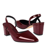 TACONES STYLO MUJER 1628 CHAROL VINO