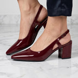 TACONES STYLO MUJER 1628 CHAROL VINO