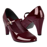 TACONES STYLO MUJER 4772 CHAROL VINO
