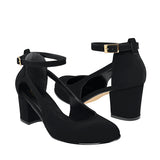 TACONES DAMA SIENA 4313 SUEDE NEGRO