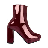 BOTINES STYLO MUJER 7423 CHAROL VINO