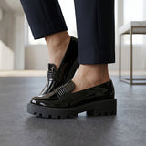MOCASINES MUJER STYLO CF-1966 CHAROL NEGRO