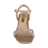 SANDALIAS DAMA STYLO 8026 TEXTIL BEIGE