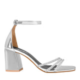 SANDALIAS STYLO MUJER 8035 CHAROL PLATA