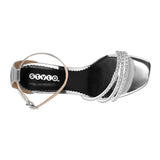 SANDALIAS STYLO MUJER 8035 CHAROL PLATA