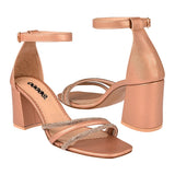 SANDALIAS DE FIESTA STYLO MUJER 8038 SIMIPIEL ORO ROSADO
