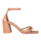 SANDALIAS DE FIESTA STYLO MUJER 8038 SIMIPIEL ORO ROSADO