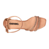 SANDALIAS DE FIESTA STYLO MUJER 8038 SIMIPIEL ORO ROSADO