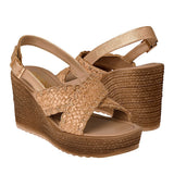 SANDALIAS STYLO MUJER 6302 TEXTIL ORO