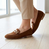 MOCASINES STYLO MUJER 2946 SUEDE CAFÉ